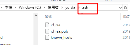 windows .ssh